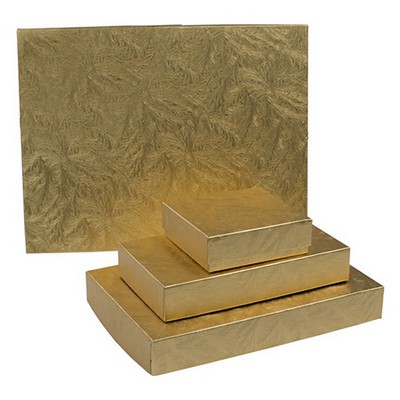 Elegant Gold Embossed Foil Collection Box (16 1/4"x15 3/4"x1 1/8")