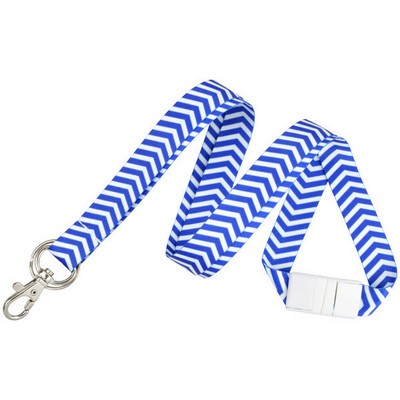 Zig-Zag Breakaway Lanyard (Blue)