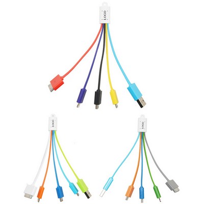 5 in 1 Multi Charge Cable with Keyring