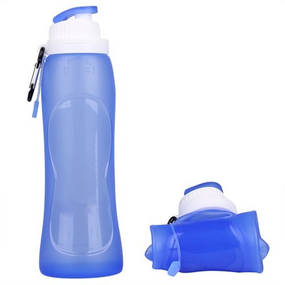 17oz silicone water bottle BPA collapsible