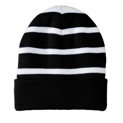 Sport-Tek® Striped Beanie Hats w/Solid Band