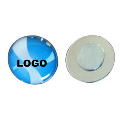 Full Color Epoxy Dome Magnetic Lapel Pin--Dia.1"