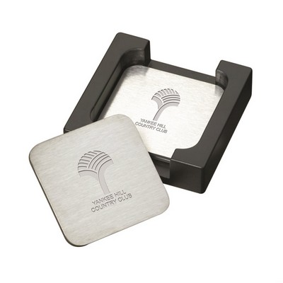 The Throw 6pc Coaster Set - Stainless Steel