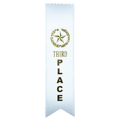 2"x8" 3RD Place Stock Lapel Award Ribbon