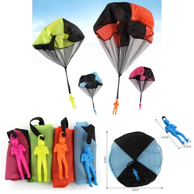 Kids Hand Throwing Parachute Toy Soldier