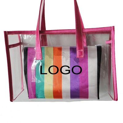 Clear PVC Stadium Tote Bag