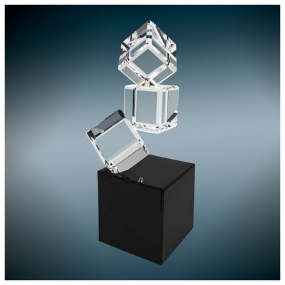 Crystal Cube Award 8"H