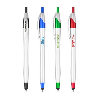 Metallic Trim Stylus Ballpoint Pen