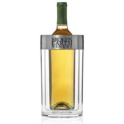 Single Wine Bottle Chiller (Stainless Steel Acrylic Hybrid)