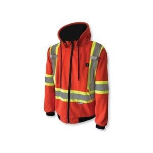 Rechargeable Heated Orange Safety Hoodie