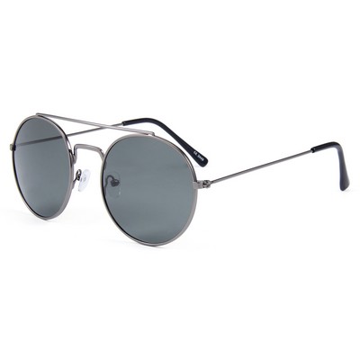 Sunglasses - Smoke Lenses - Metallic Gray Frame