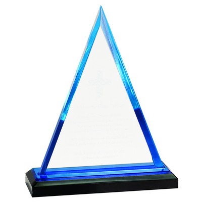 8 3/4" Blue Triangle Impress Acrylic Award