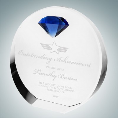 Circle Award w/Blue Diamond Accent (L)