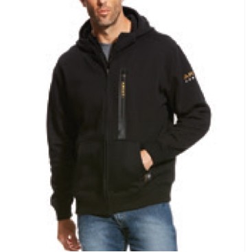 Ariat® Rebar™ Workman Full Zip Men's Black Hoodie