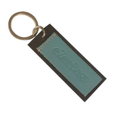 Double Deck Leather Key Tag (3.15"x1.57")