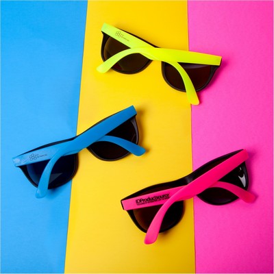 Color Pop Plastic Sunglasses (2 Color Imprint)