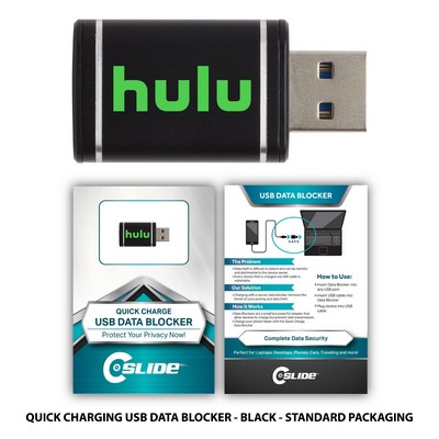 Metal USB Quick Charging Data Blocker with Standard Packaging