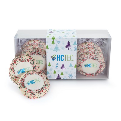 Custom Sugar Cookie w/ Holiday Sprinkles in Gift Box (12 Piece)