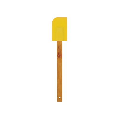 11¾" Yellow Silicone Spatula w/ Bamboo Handle