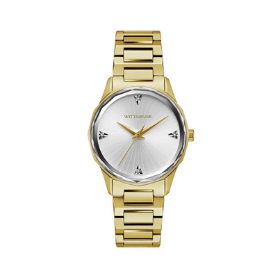 Wittnauer Ladies' Gold-tone Watch with Diamonds