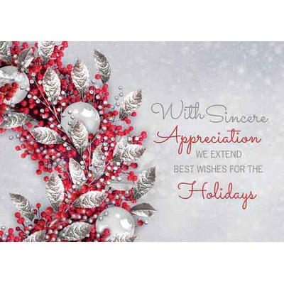 Lustrous Appreciation Holiday Cards