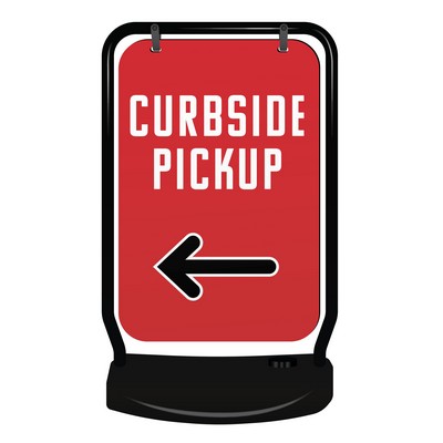 Stock Swing Sign (Curbside Pickup Left Arrow- Double Sided Kit)