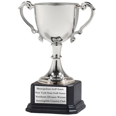 11½" Nickel Plated High Polished Loving Cup Trophy