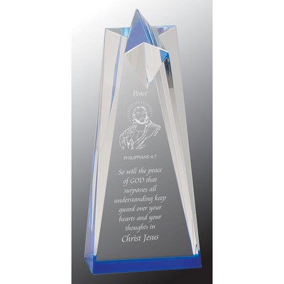 Blue Sculpted Star Acrylic Award (3 1/2" x 8")