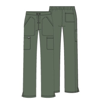 Cherokee® Stretch Twill Mid Rise Drawstring Cargo Pants (Tall)