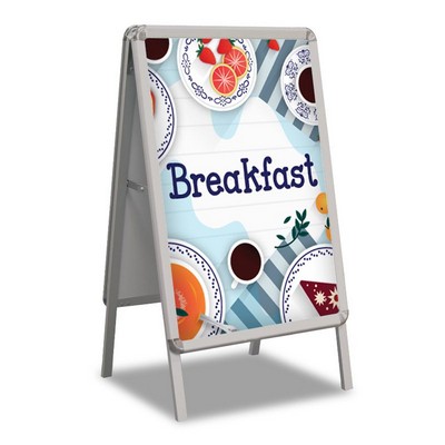 Breakfast Pre Printed A-Frame - Light Blue