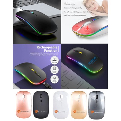 Kidder LED Wireless Mouse with Built-in rechargeable battery (Black)