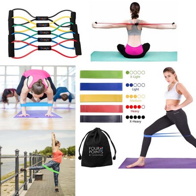 Kidder Fitness Resistance Bands Set + Chest Expander Band