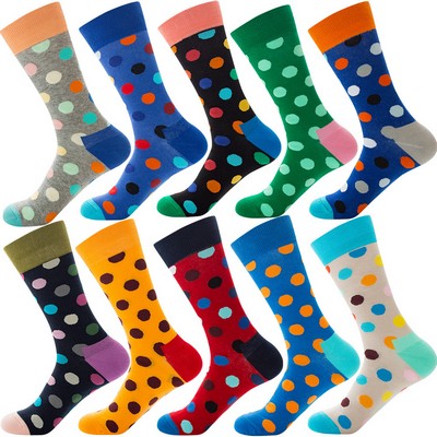 Colorful Crew Socks Novelty Fun Cute Crazy Happy Patterned Sock Cotton Stocking Packs