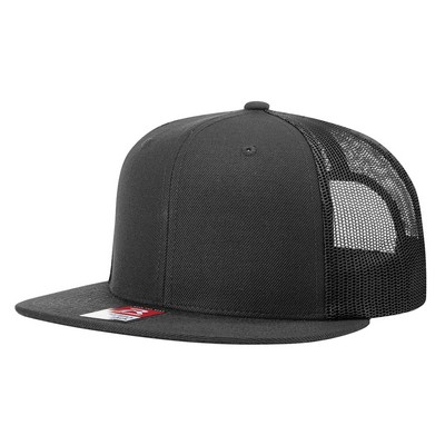 Richardson® Wool Blend Flat Bill Trucker Cap