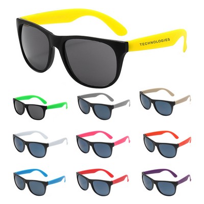 Two-Tone Neon Beach Sunglasses