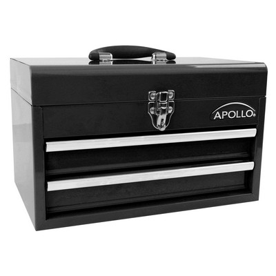 Black Apollo Tools 2-Drawer Steel Chest