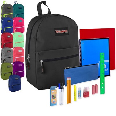 Middle School Supply Kits in 17 Backpack - 16 Pieces (Case of 24)