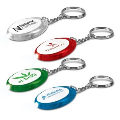 Translucent Oval LED Keychain