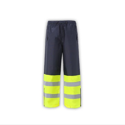 Bulk Order - Navy/Lime High Viz Rain Pants