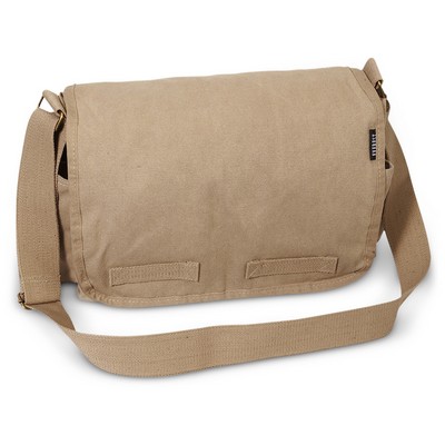 Everest Canvas Messenger, Large, Khaki Beige