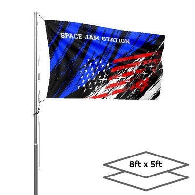 Double-Sided Dye Sublimation 2-Layer Flag (8' X 5')