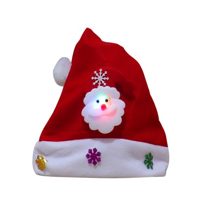 Felt Christmas Hat w/LED Cartoons