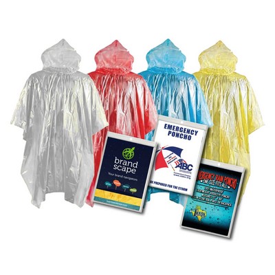 Blank Emergency Poncho with Game Day insert