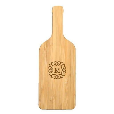 17" Wine Bottle Bamboo Cutting Board