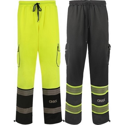 Onyx Class E Lime Green Fleece Sweat Pants w/Segment Tape