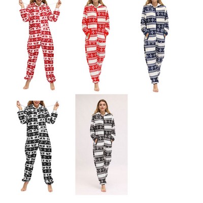 Flannel One-Piece Pajamas