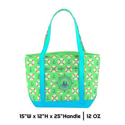 Full Sublimation 12 Oz Poly Canvas Tote Bag - 15"W*12"H*25"handle