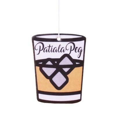 3.5" Die Cut Shape Custom Full Color Printed Air Freshener/Air Deodorizer w/Dark Chocolate Scent