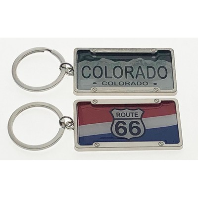 License Plate Frame Key Tag