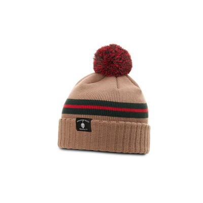 Short Pom Beanie w/Cuff